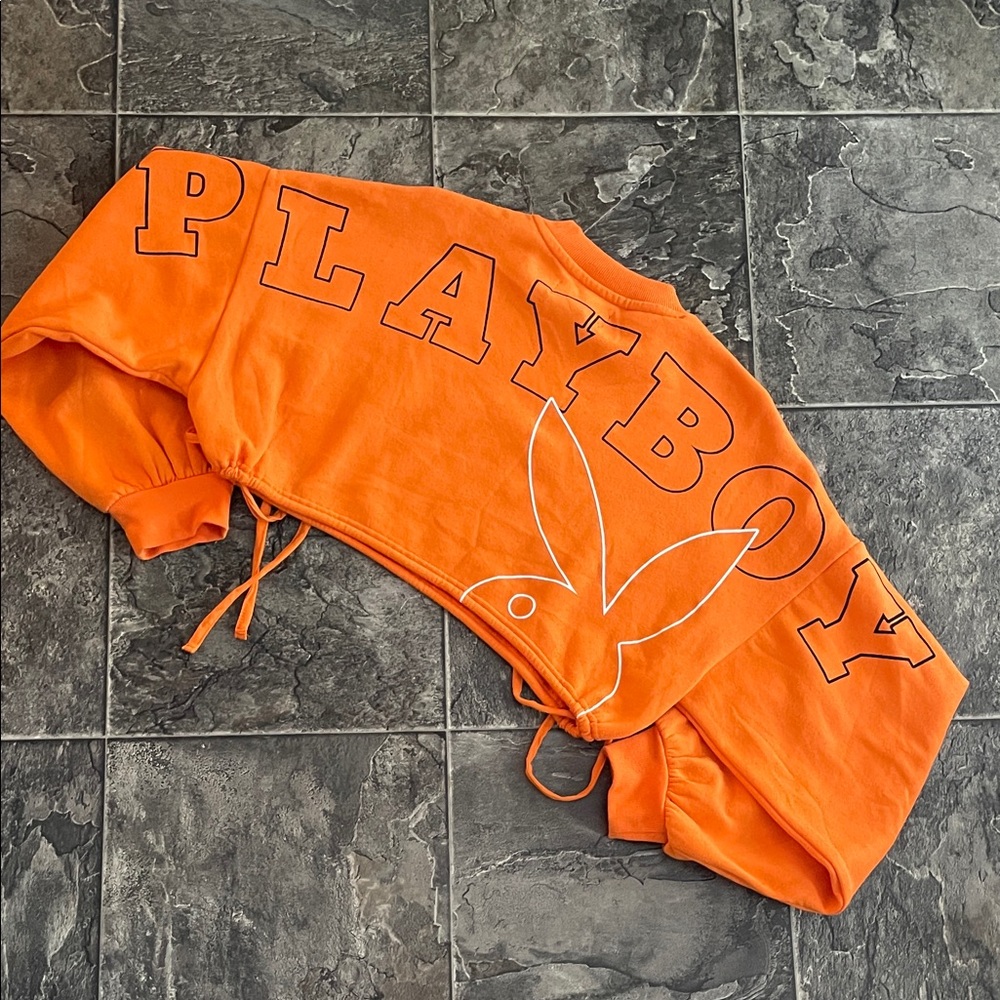 PLAYBOY Y2K Cropped Retro Sweatshirt Streetwear Grunge Coquette